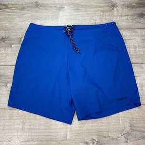Patagonia Board Shorts Mens 40 Blue Swim Trunks Drawstring Zip Pocket Surf 86690